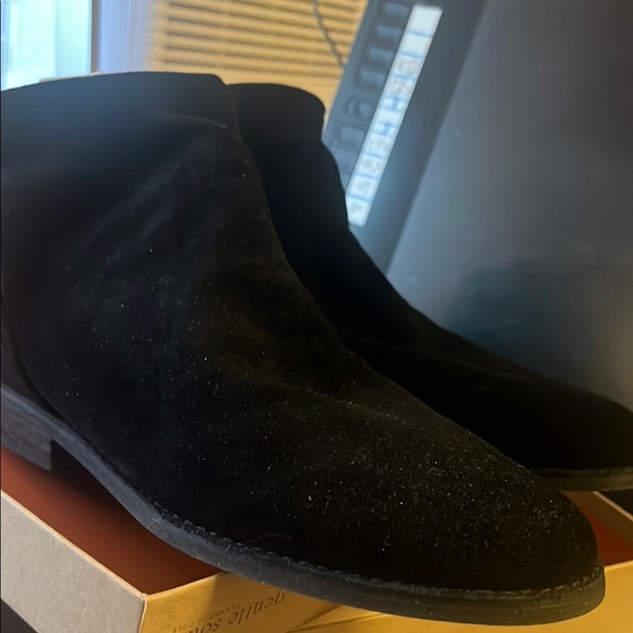 Gentle Souls Black Suede Zip Bootie - Picture 1 of 4